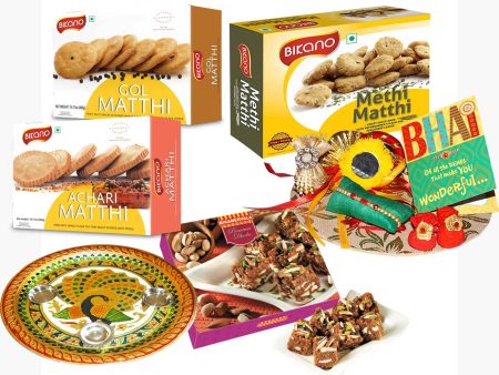 Bikano Mathi Magic with Dhoda Rakhi Pooja Thali For Sale