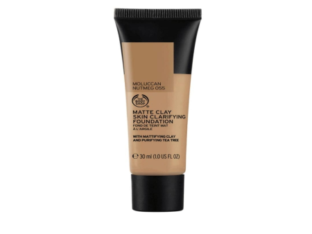 The Body Shop Matte Clay Skin Clarifying Foundation - 055 Moluccan Nutmeg Hot on Sale