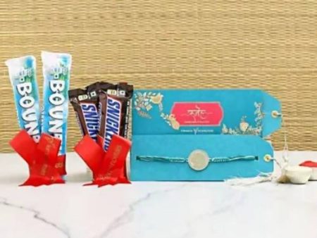 Hulk Metal Rakhi with Bounty & Snickers Chocolate For Cheap