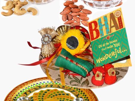 Bikano Rakhi Puja Thali with Dryfruits Online now