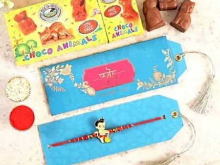 Bal Hanuman Rakhi & Choco Swiss Animal Chocolates Fashion