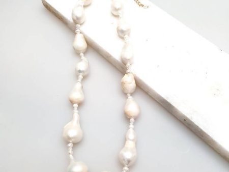 Bling Accessories Baroque Pearl Glass Crystal Necklace For Discount