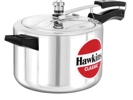 Hawkins Classic Pressure Cooker 5 Litre - Silver (CL50) Fashion