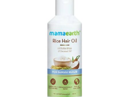 Mamaearth Rice Hair Oil with Rice Bran & Coconut Oil For Damage Repair For Discount