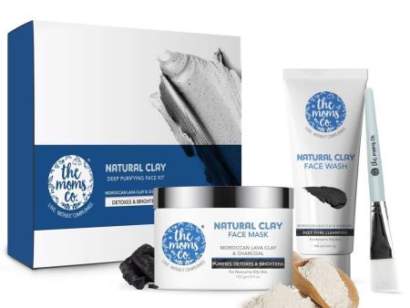 The Moms Co Natural Clay Deep Purifying Face Kit Online Sale