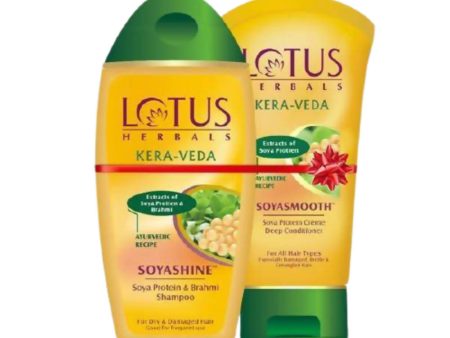 Lotus Herbals Kera-Veda Soyashine Shampoo & Soyasmooth Conditioner For Cheap