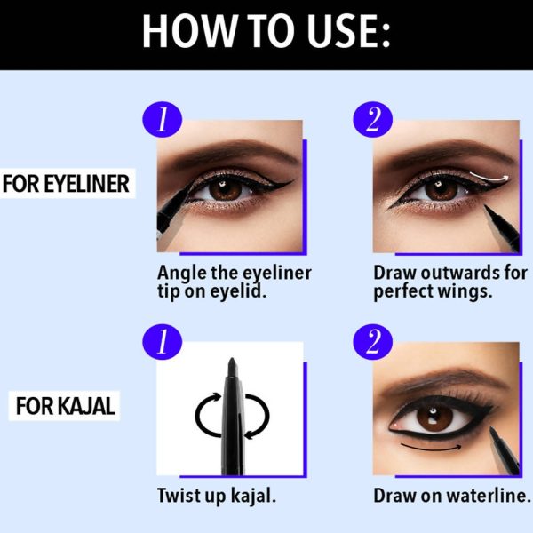 Blue Heaven Intense Kajal + Liner Duo Jet Black Discount