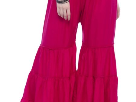 Mominos Fashion Reyon Cotton Magenta Palazzo For Cheap