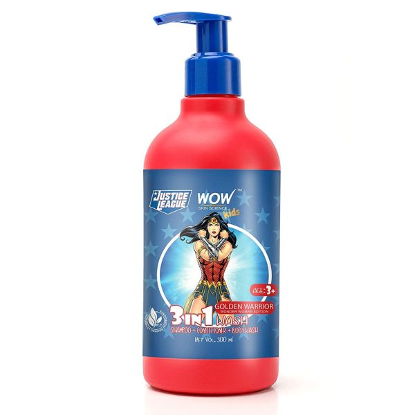 Wow Skin Science Kids 3 in 1 Wash - Golden Warrior Wonder Woman Edition Fashion