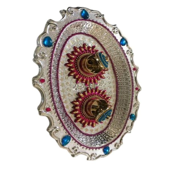 Kundan HandiKrafts Designer Haldi Kumkum Platters on Sale