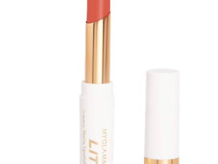 MYGLAMM LIT Creamy Matte Lipstick Bellini Online now