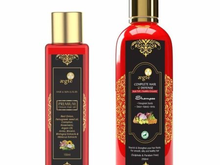 Aegte Premium Onion Hair Oil And Complete Hair Defense Shampoo Online Hot Sale