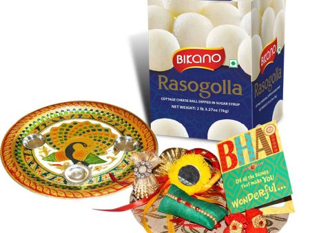 Bikano Rasogolla Rakhi Puja Thali Gifts Online