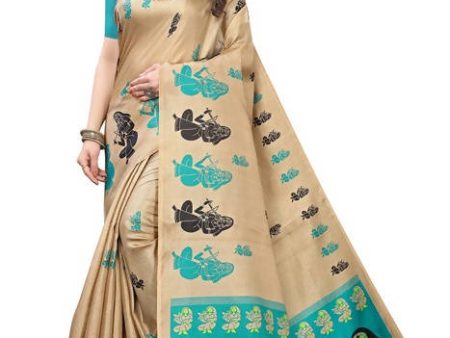 Vamika Brown Kalamkari Print With Jhalar Khadi Silk Saree (SHABRI RAMA ) Discount