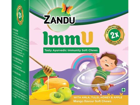 Zandu ImmU Tasty Ayurvedic Soft Chews For Kids Mango Flavour Supply