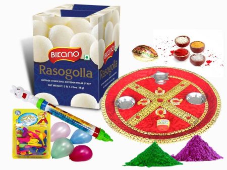 Bikano Holi Puja Thali with Rasgulla Discount