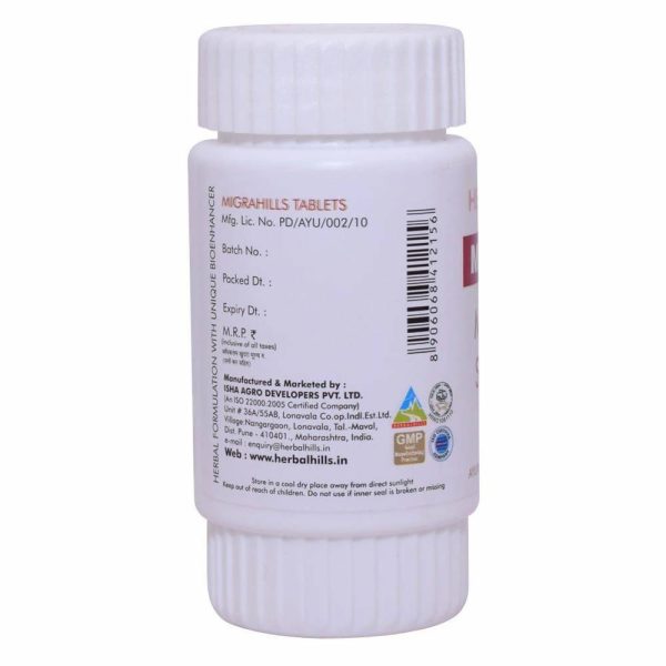 Herbal Hills Migrahills Migraine Support Tablets Online now