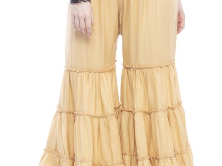 Mominos Fashion Reyon Cotton Golden Palazzo Cheap