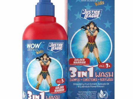 Wow Skin Science Kids 3 in 1 Wash - Golden Warrior Wonder Woman Edition Fashion