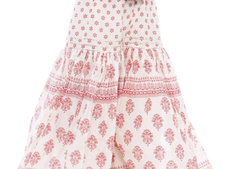 Mominos Fashion Cotton Block Print With Lace Work Off White Red Color Prints Palazzo on Sale