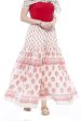 Mominos Fashion Cotton Block Print With Lace Work Off White Red Color Prints Palazzo on Sale