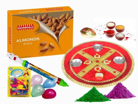 Bikanervala Holi Puja thali With Almonds Online Hot Sale