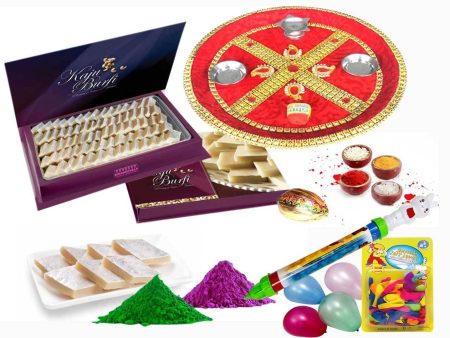 Bikanervala Holi Puja Thali With Kaju Katli on Sale