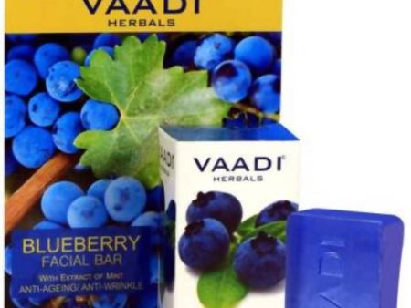 Vaadi Herbals Blueberry Facial Bar With Extract Of Mint Anti-Ageing Anti Wrinkle Sale