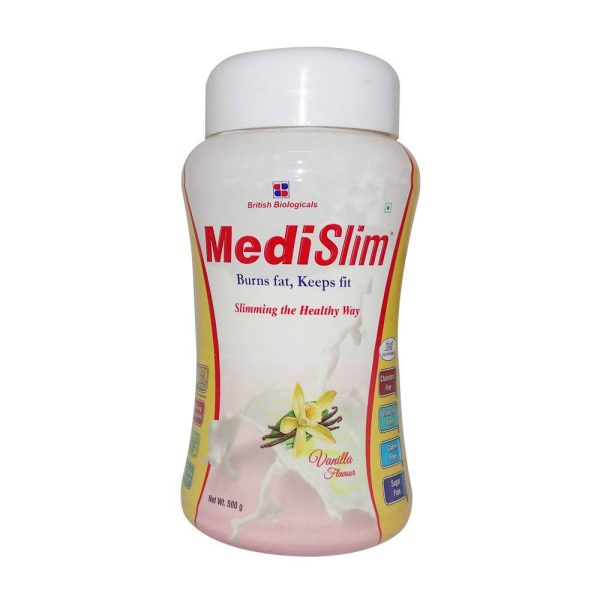 British Biologicals Medislim Powder Vanilla Flavour Hot on Sale