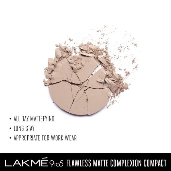 Lakme 9 To 5 Flawless Matte Complexion Compact - Apricot Supply