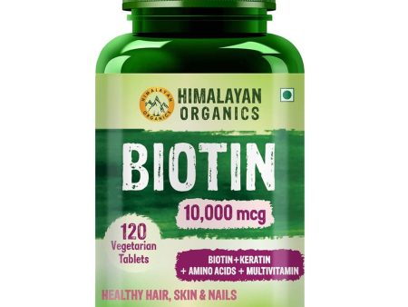 Himalayan Organics Biotin 10000 Mcg with Keratin, Amino Acids & Multivitamin Tablets For Sale