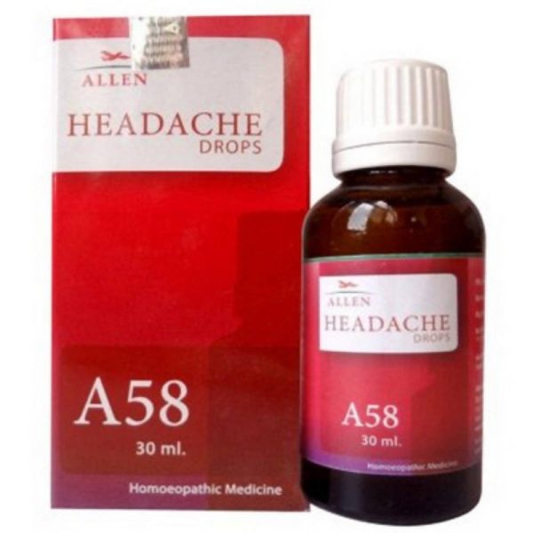 Allen Homeopathy A58 Headache Drops Online Sale