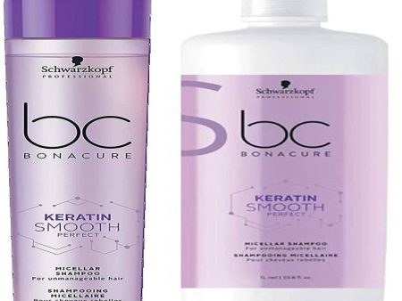 Schwarzkopf Professional BC Bonacure Keratin Smooth Perfect Micellar Shampoo- purple Combo Fashion