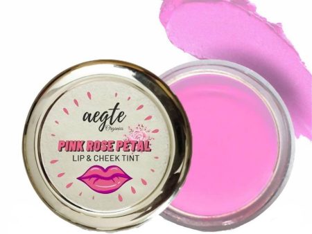 Aegte Organics Pink Rose Petal Lip & Cheek Tint Balm Sale