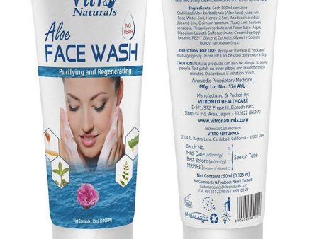 Vitro Naturals Aloe Face Wash For Sale