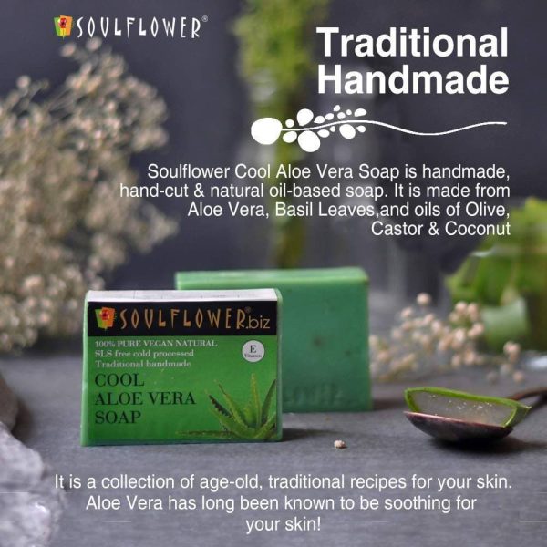 Soulflower Cool Aloe Vera Handmade Soap on Sale