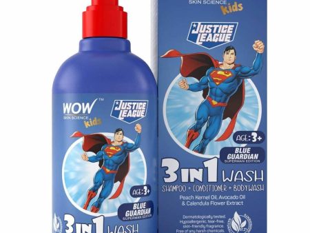 Wow Skin Science Kids 3 in 1 Wash - Blue Guardian Superman Edition Online Hot Sale