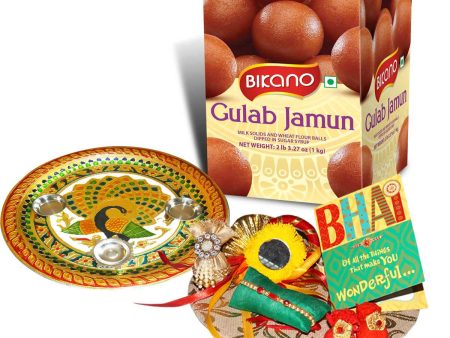 Bikano Gulab Jamun Rakhi Puja Thali Gifts Online now