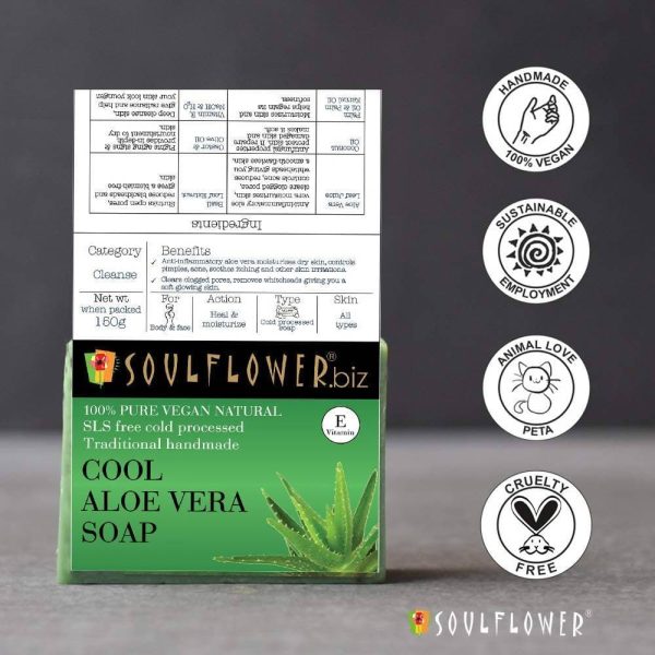 Soulflower Cool Aloe Vera Handmade Soap on Sale