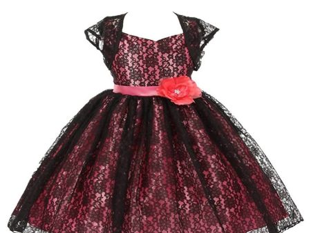 Asmaani Baby Girl s Black Colour Satin A-Line Maxi Full Length Dress (AS-DRESS-22158) For Cheap