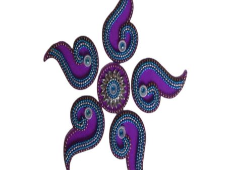 Kundan HandiKrafts Designer Purple Colour Kundan Rangoli Cheap