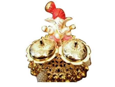 Kundan HandiKrafts Ganapathi Haldi Kumkum Boxes Online