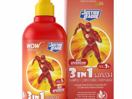 Wow Skin Science Kids 3 in 1 Wash - Red Speedster Flash Edition on Sale