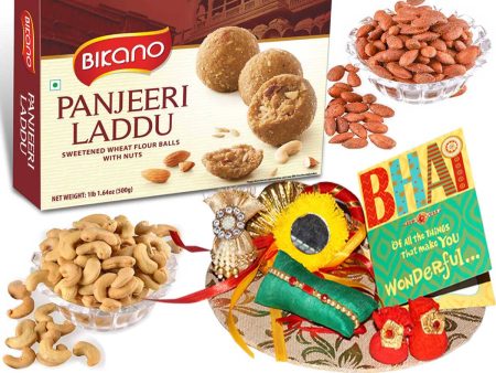 Bikano Panjeeri Laddoo and Dryfruits Rakhi Gifts For Sale