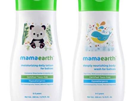 Mamaearth Daily Moisturizing Lotion & Mamaearth Deeply Nourishing Baby Wash For Babies Online