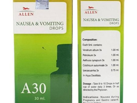 Allen Homeopathy A30 Nausea & Vomiting Drops For Discount