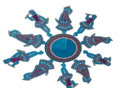 Kundan HandiKrafts Acrylic Sky Blue Colour Jumbo Rangoli For Discount