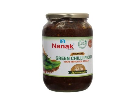 Nanak Homemade Green Chilli Pickle,1Kg-[Less Oil & Salt] Supply