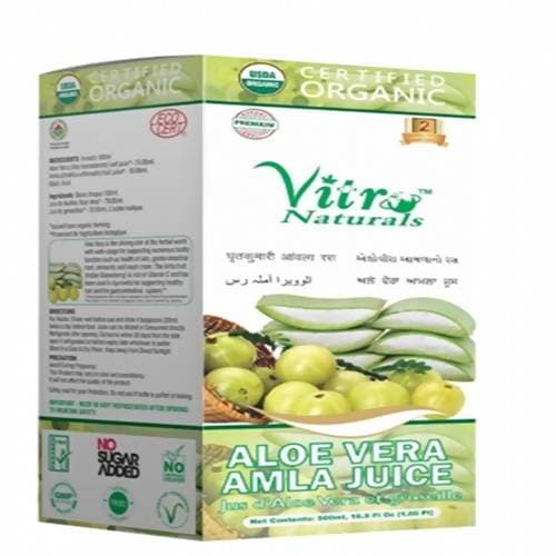 Vitro Naturals Certified Organic Aloe Vera Amla Juice Online now