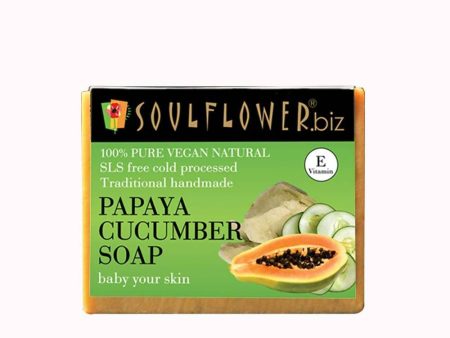 Soulflower Papaya And Cucumber Handmade Soap Online Hot Sale